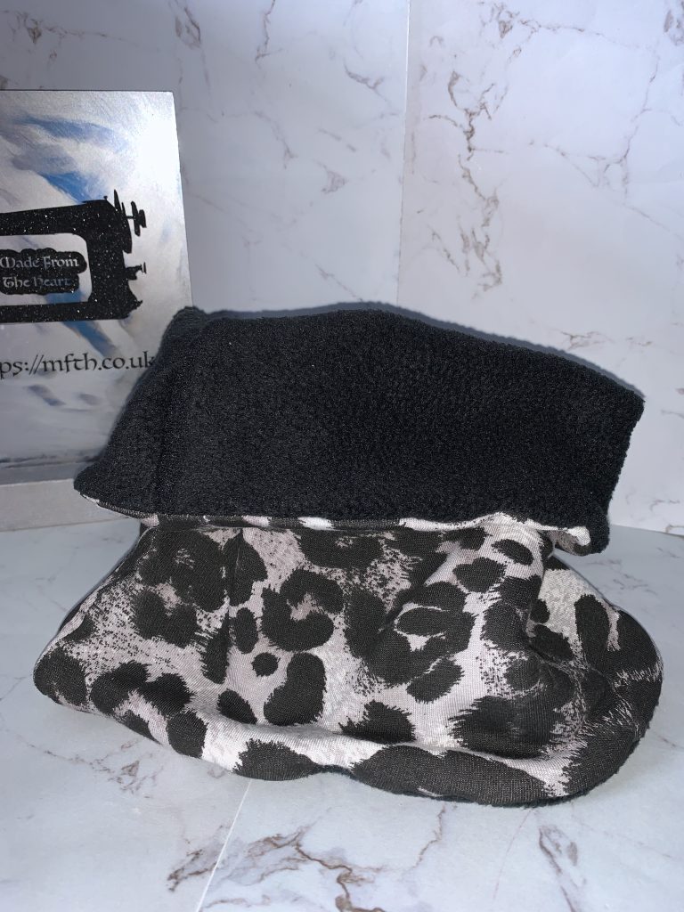 Black Fleece Smokey Leopard Print Snood
