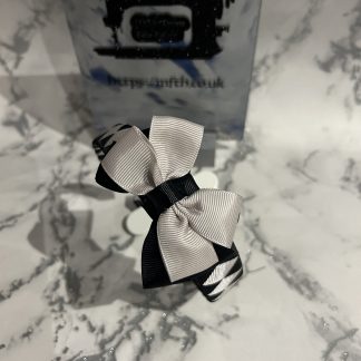Black Silver Diamond Headband with Bow