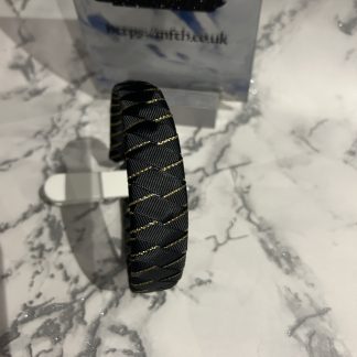 Black with Gold Edging Headband Diamond Style