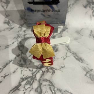 Red Gold Diamond Headband with Bow