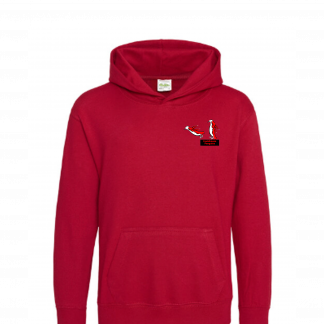 Image example kids hoodie and kangaroo pouch with black penguins dive board logo