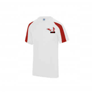 Image example kids white with red accent tee